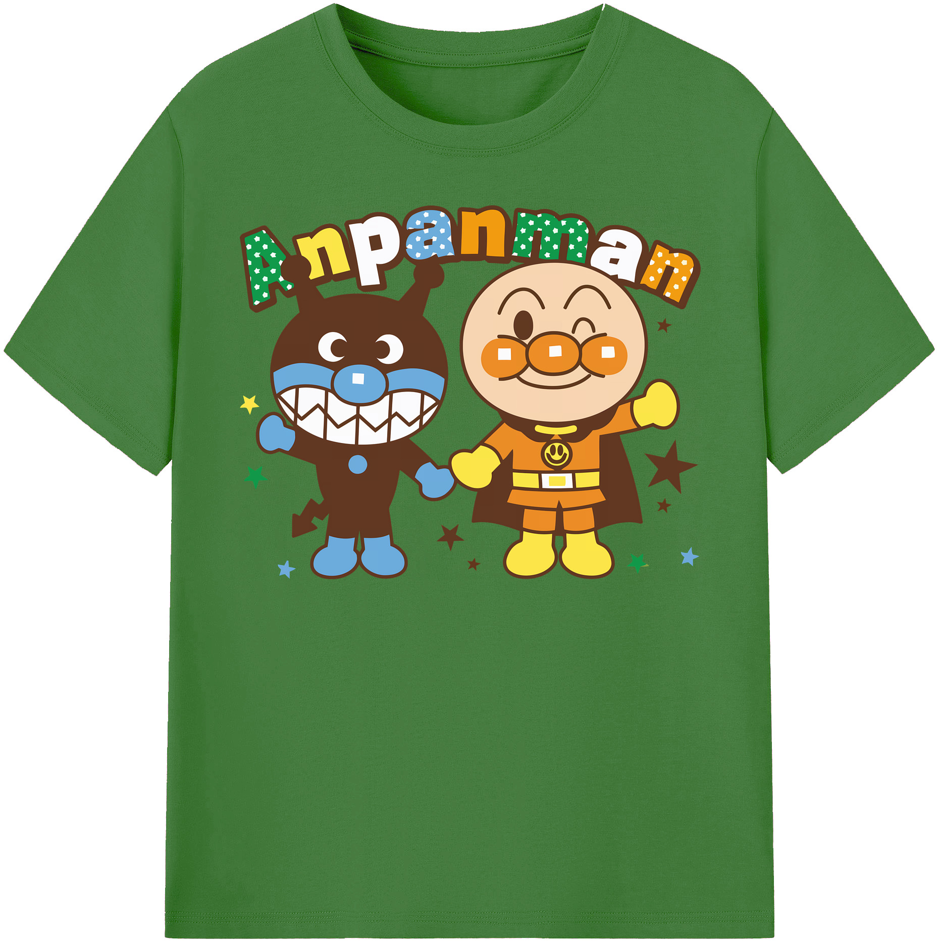 （画像用） アンパンマン Anpanman レディースカジュアルプリントTシャツ（綿100％）